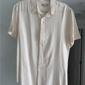 Onia Men's Off-White Casual Button Down Shirt